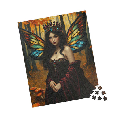Autumn Crown Fairy Queen Jigsaw Puzzle - Enchanting Artwork, Family Fun, Fantasy Gift for Puzzle Lover, Unique Decor, Mindfulness Activity