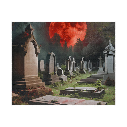 Haunting Graveyard Puzzle - 110-1014 Pieces, Perfect for Halloween, Family Fun Night, Gifts for Puzzle Lovers, Spooky Decor 520 pcs (Horizontal) The Puzzle Chest