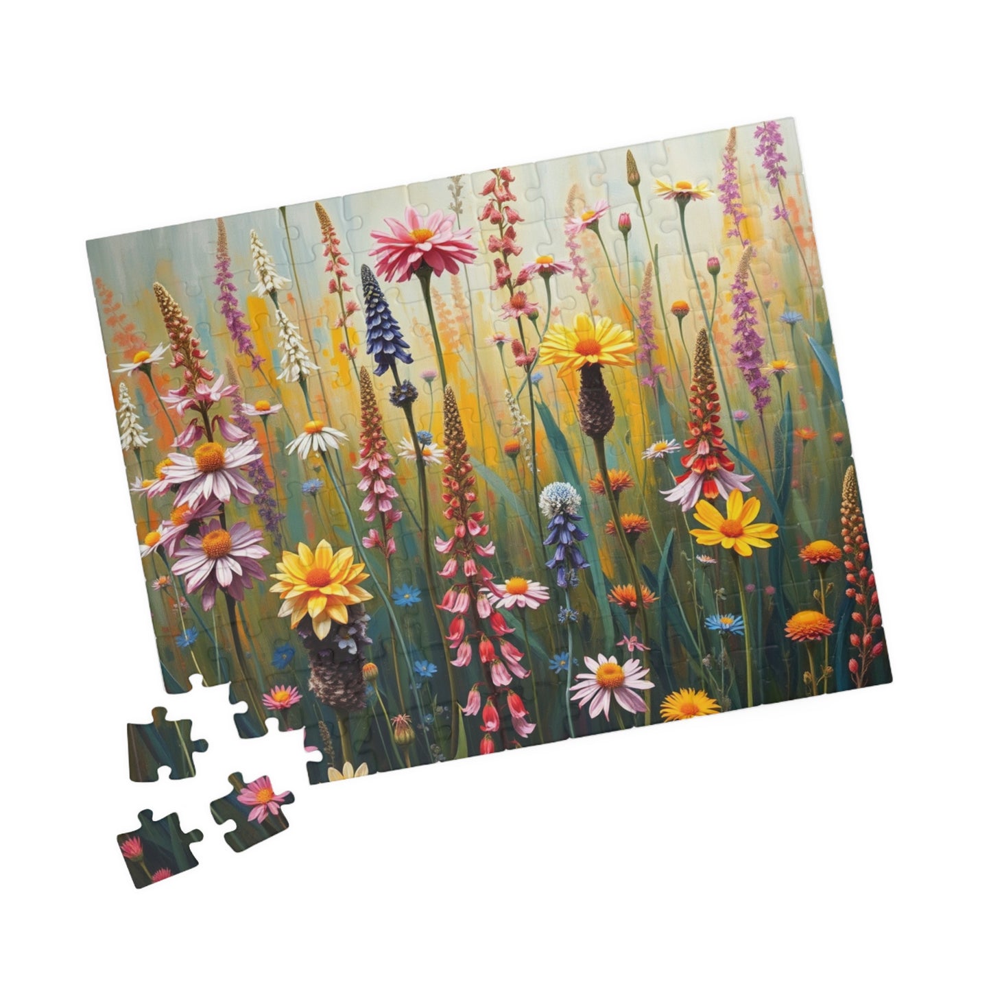 Floral Puzzle, Vibrant Wildflower Jigsaw Game for Adults, Nature Theme Gift for Friends, Family Fun, Home Entertainment Puzzle The Puzzle Chest