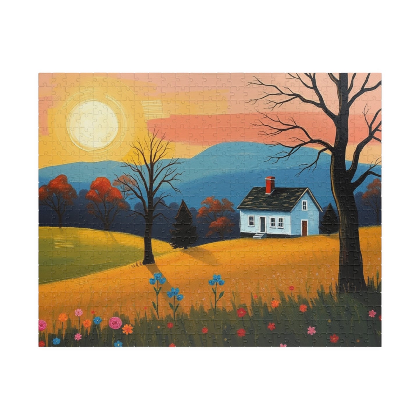 Scenic Landscape Puzzle | Perfect for Family Game Night, Seasonal Decor, Gift for Puzzle Lovers, Relaxation Activity, Cozy Indoor Fun 520 pcs (Horizontal) Puzzle The Puzzle Chest