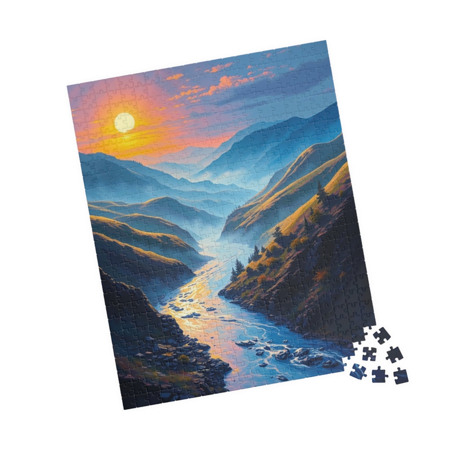 Serene Landscape Puzzle - 110/252/520/1014-piece, Nature Lover's Gift, Relaxing Activity, Family Fun, Mindfulness Toy Puzzle The Puzzle Chest