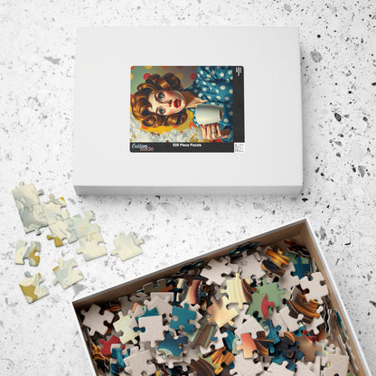 Retro Style Puzzle with Vintage Woman, 110-520 Piece Jigsaw, Perfect for Family Game Night, Nostalgic Gifts for Puzzle Lovers