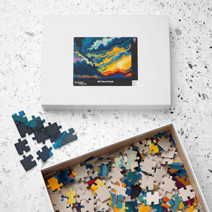 Colorful Abstract Puzzle Artwork, Unique Jigsaw Game for Family Fun, Gift for Art Lovers, Mindful Activity, Home Entertainment Puzzle The Puzzle Chest