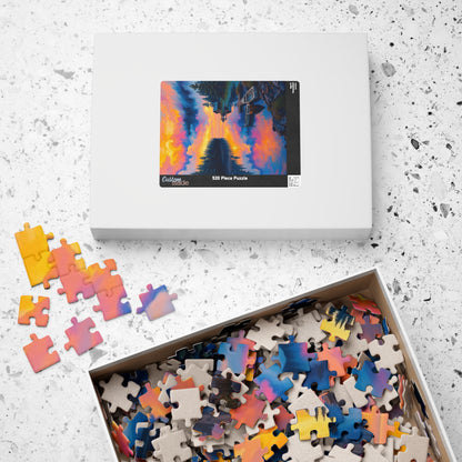 Scenic Puzzle with Colorful Lake Reflection, Nature Lovers Gift, Mindful Hobby, Family Game Night, Unique Home Decor Puzzle The Puzzle Chest