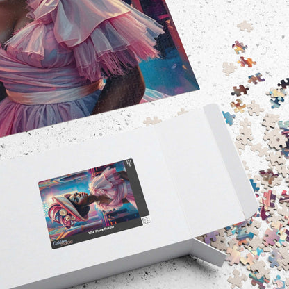 Black Woman in Church Puzzle, African American Lady in Pastel Dress Spiritual Jigsaw Game, Cultural Ethnic Art, Unique Gift for Puzzle Lover Puzzle The Puzzle Chest