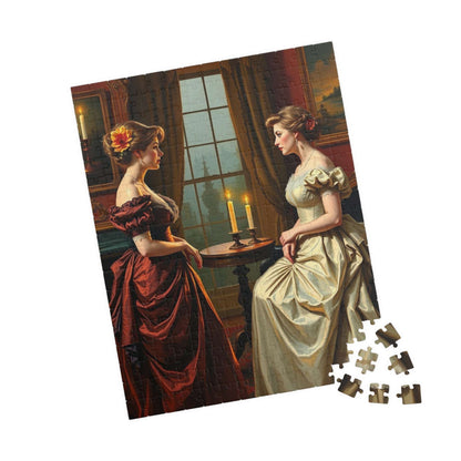 Jigsaw Puzzle, Victorian Women in Elegant Gowns, Candlelit Parlor Design, 110 252 520 1014 Pieces, Relaxing Activity, Home Decor, Gift Idea, Puzzle The Puzzle Chest