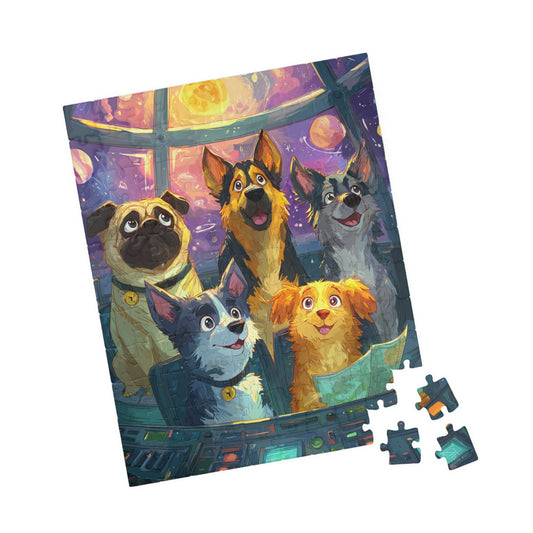 Cosmic Canine Puzzle for Dog Lovers - Space Adventure Animal Jigsaw Puzzle for Adults, Teens and Seniors 110 pcs (Vertical) Puzzle The Puzzle Chest
