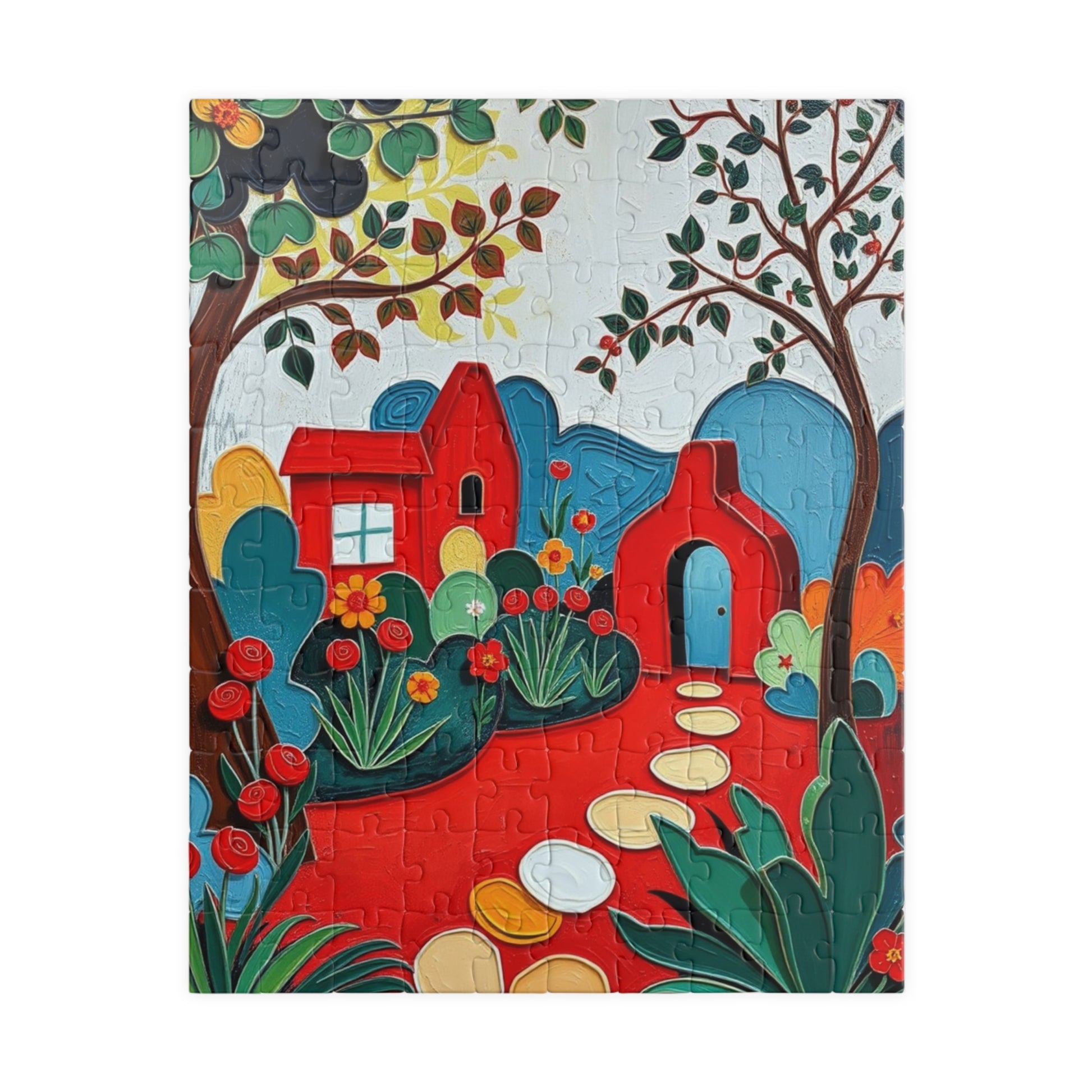 Rustic Landscape Jigsaw Puzzle, Vibrant Home Entertainment Family Activity, Creative Gift for Puzzle Lover Relaxing Indoor Game Brain Teaser 110 pcs (Vertical) Puzzle The Puzzle Chest