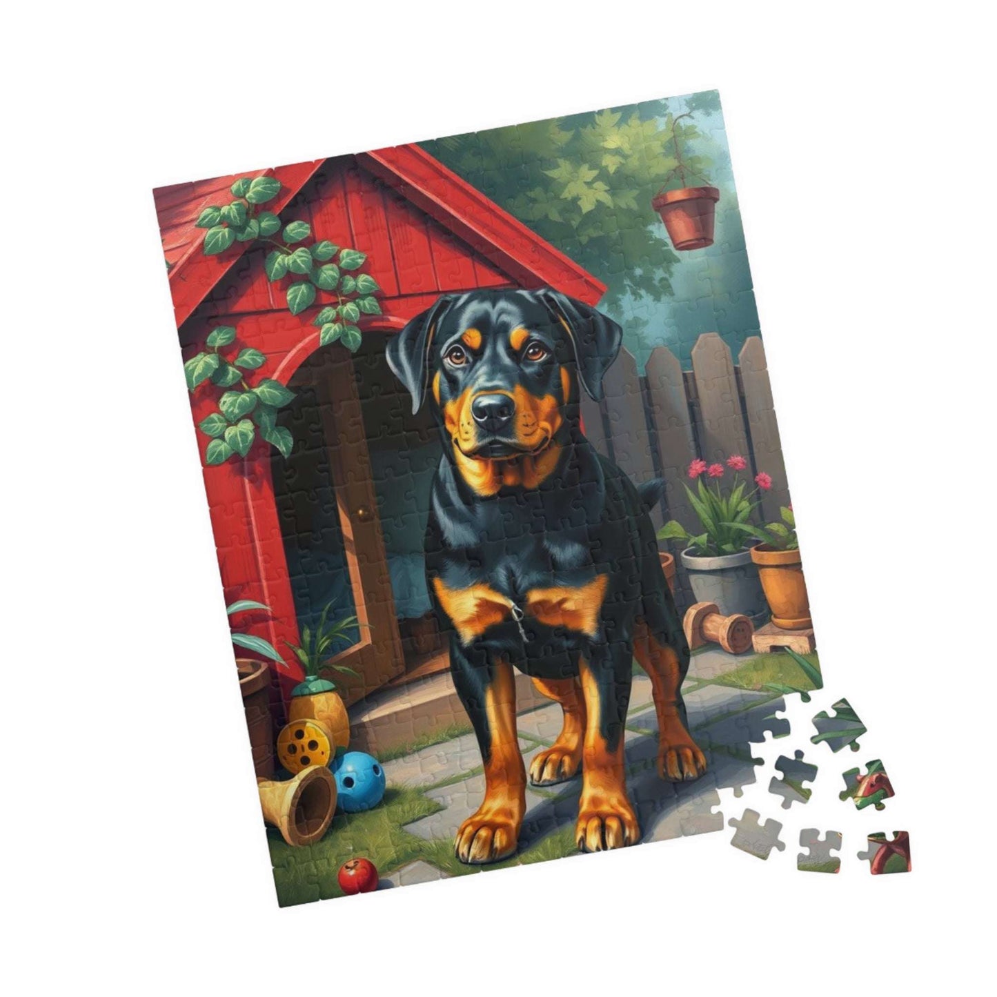Rottweiler Jigsaw Puzzle, Holiday Birthday Gift for Dog Lovers Puzzle Enthusiasts Pet Owner, Family Activity Solo Fun, Home Entertainment Puzzle The Puzzle Chest