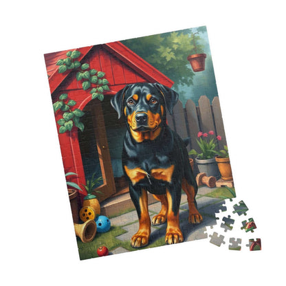 Rottweiler Jigsaw Puzzle, Holiday Birthday Gift for Dog Lovers Puzzle Enthusiasts Pet Owner, Family Activity Solo Fun, Home Entertainment Puzzle The Puzzle Chest