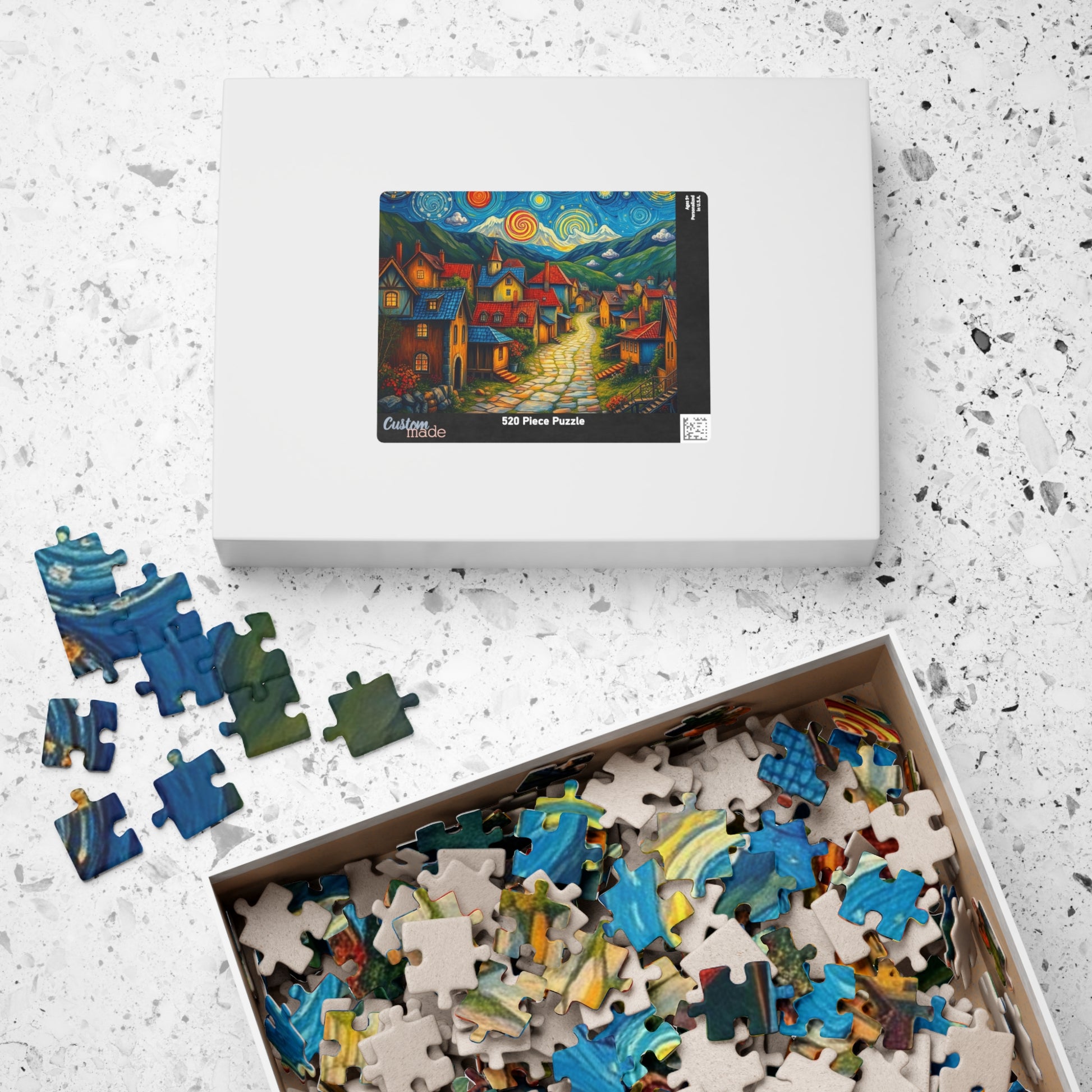 Charming Village Jigsaw Puzzle - Perfect for Family Fun, Adult Gift for Puzzle Lovers, Home Entertainment, Rainy Day Activity, Cozy Night In The Puzzle Chest