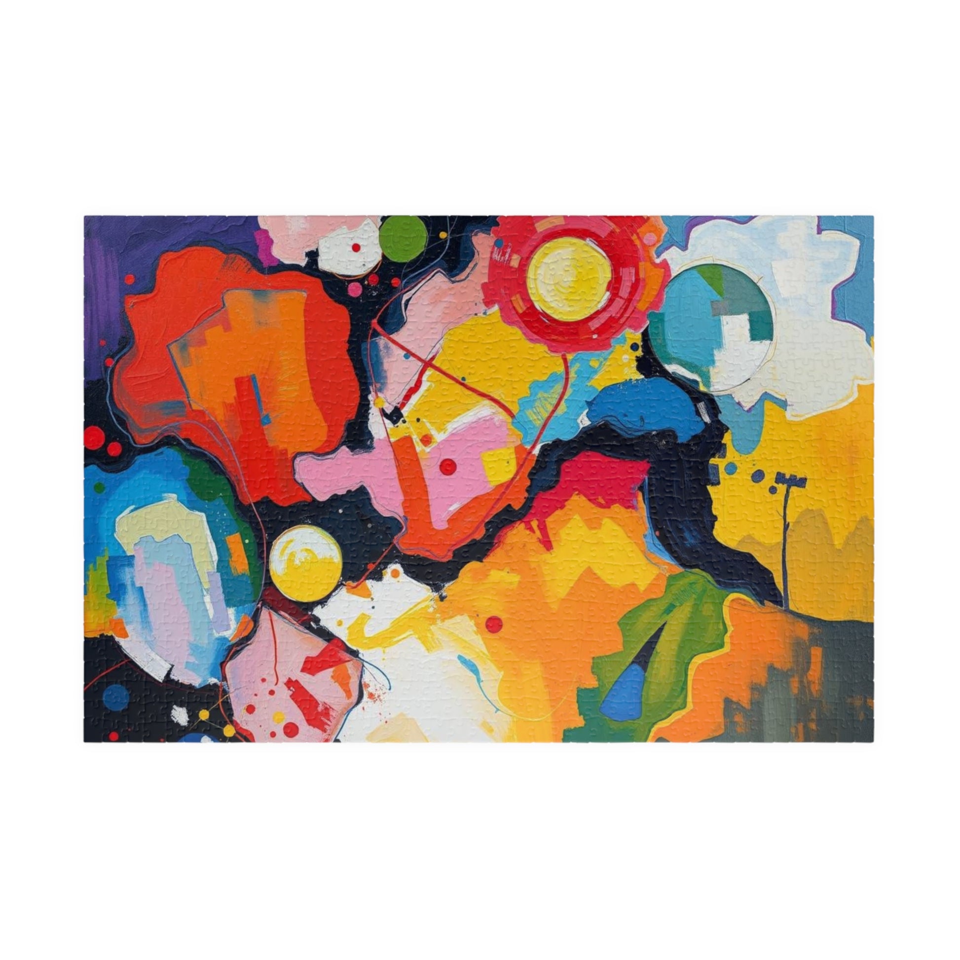 Vibrant Art Abstract Puzzle, Colorful Jigsaw Puzzle for Adults 1014 pcs (Horizontal) Puzzle The Puzzle Chest