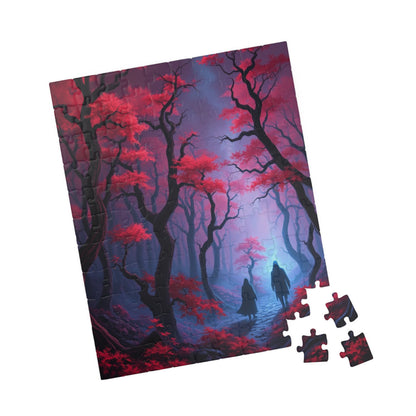 Gothic Puzzle, Dark Forest Jigsaw, 110-1014 Piece, Ghostly Figure, Halloween Fun Activity, Spooky Mystery Game, Challenging Puzzle Puzzle The Puzzle Chest