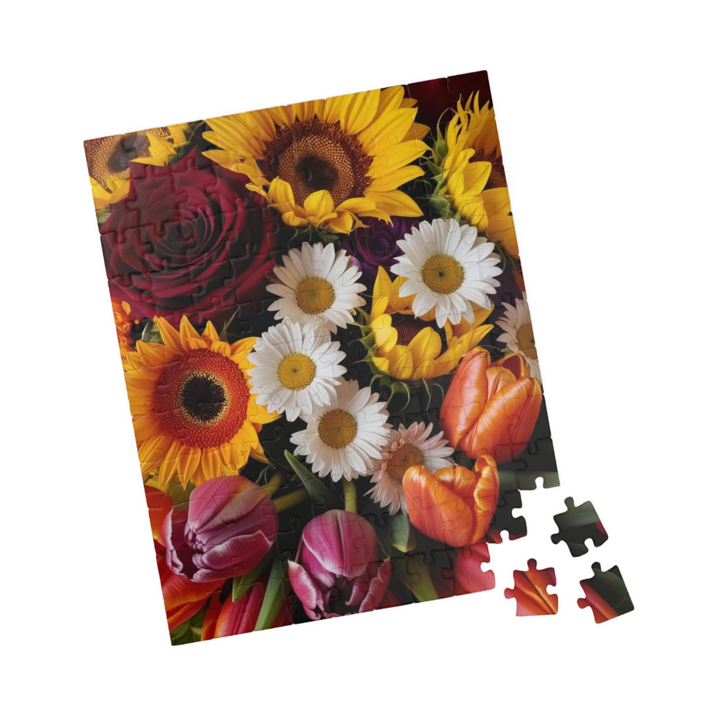 Chaotic Floral Jigsaw Puzzle, Vibrant Flower Collage Art, Gift for Garden Lover and Puzzle Enthusiast, Family Game Night, 110-1014 Piece Puzzle The Puzzle Chest