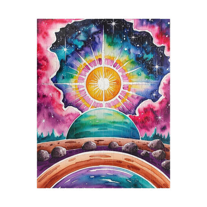 Galactic Sunrise Jigsaw Puzzle, Space Themed Puzzle with Stars Nebulae and Asteroids, Family Game Night Activity, Puzzle Enthusiast Hobbyist 252 pcs (Vertical) Puzzle The Puzzle Chest