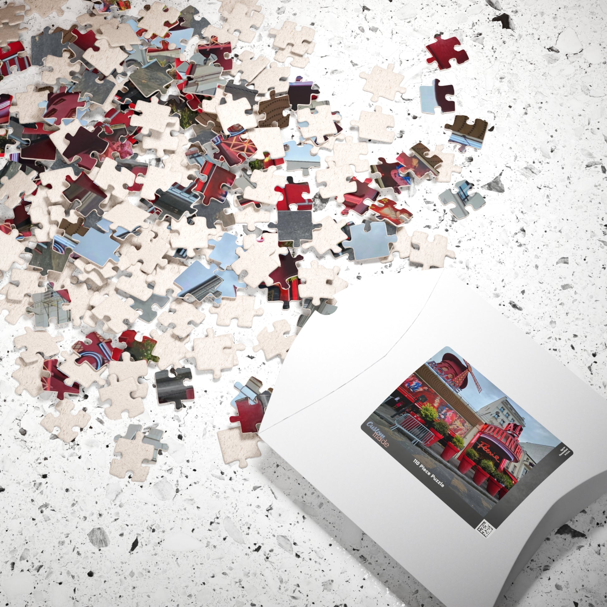 Moulin Rouge Jigsaw Puzzle - Famous French Landmark, Paris France Architecture, Realistic View Puzzle The Puzzle Chest