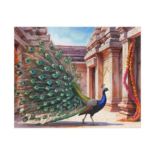 Peacock Jigsaw Puzzle - 110, 252, 520, 1014-Piece, Holiday or Birthday Gift for Animal Puzzle Lovers 520 pcs (Horizontal) Puzzle The Puzzle Chest