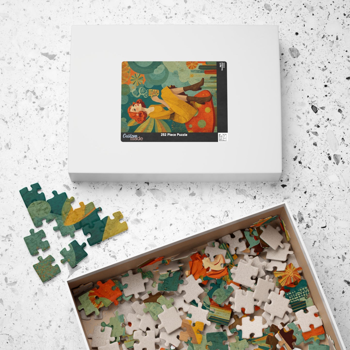 Retro 1970s Fairy Jigsaw Puzzle – Vintage Toadstool Fantasy Art, Nostalgic Autumn Illustration Puzzle The Puzzle Chest