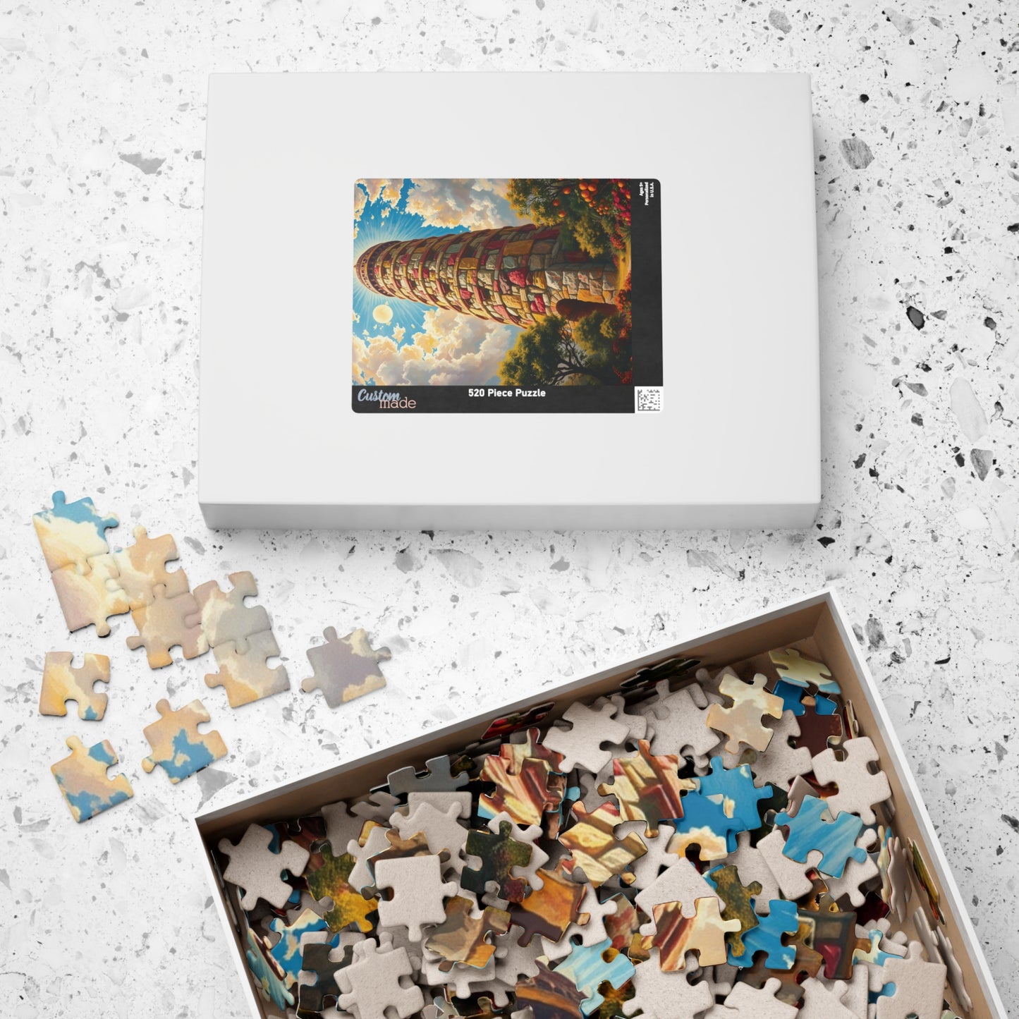 Epic Biblical Tower of Babel Jigsaw Puzzle, Biblical History Christian Symbolism, Ideal Gift for Religious Puzzle Lover and Art Enthusiast