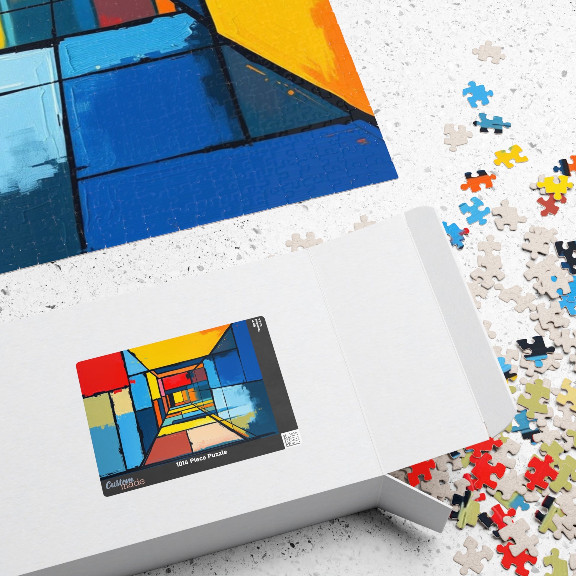 Colorful Abstract Art Puzzle - Geometric Shapes Jigsaw Game Puzzle The Puzzle Chest