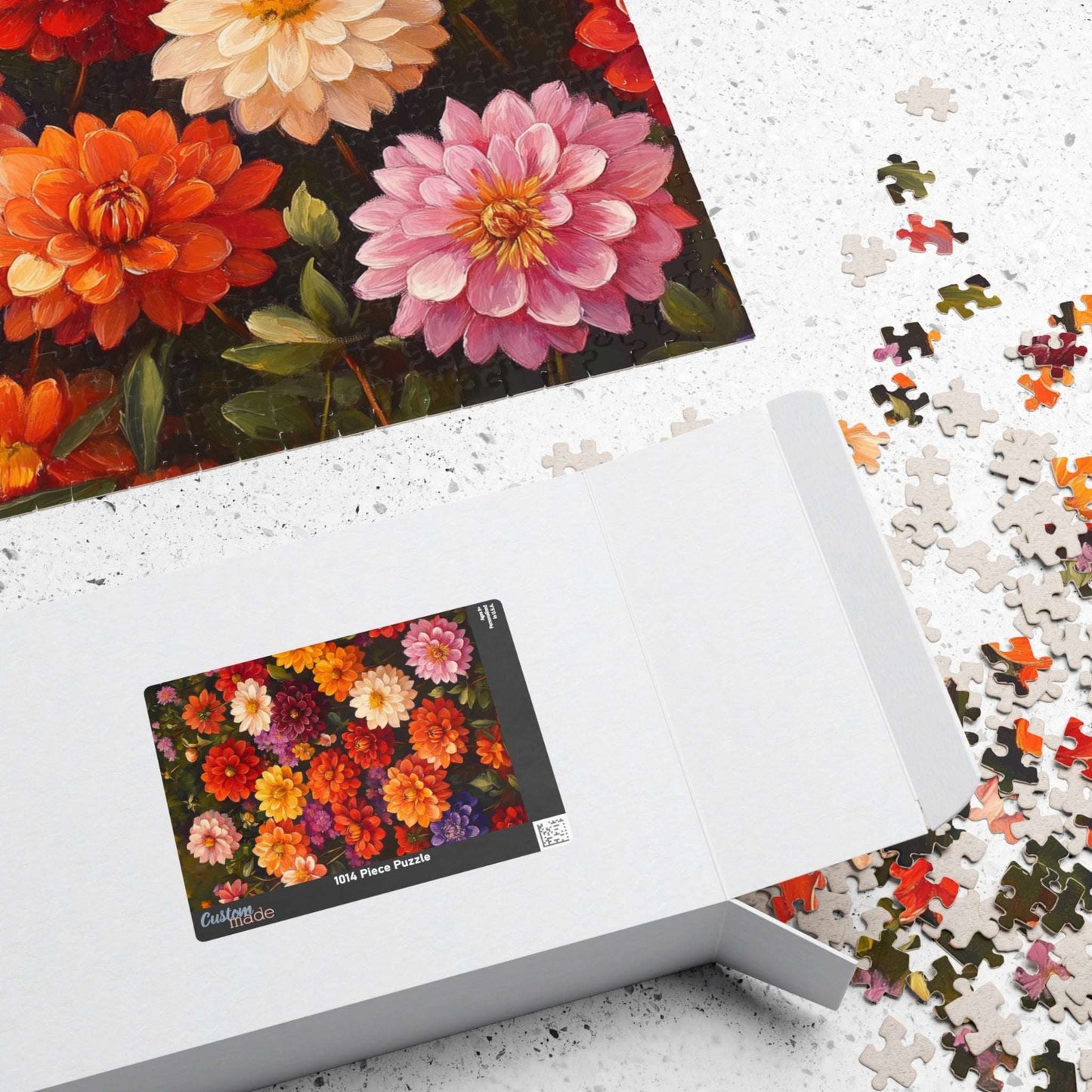 Colorful Zinnia Floral Puzzle 110-1014 Piece | Vibrant Flower Jigsaw