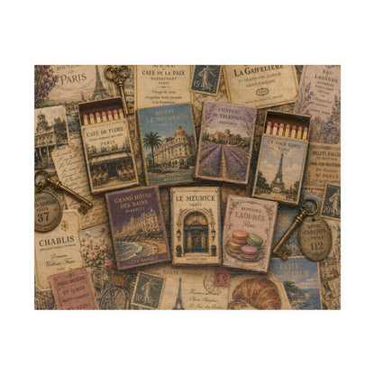 Vintage France Matchbook Puzzle | Paris Travel Memorabilia Jigsaw | French Café Collection Challenge | European Nostalgia Puzzle The Puzzle Chest