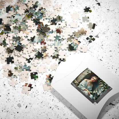 Eternal Vigil Jigsaw Puzzle - Woman by Gravesite, Gothic Puzzle, Dark Fantasy Puzzle, Gift for Art Lover, Home Entertainment, Brain Teaser Puzzle The Puzzle Chest