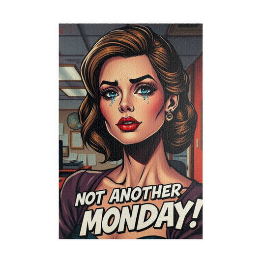 Retro Pop Art Jigsaw Puzzle | Not Another Monday | Fun Gift for Puzzle Lovers, Pop Culture Art, Wall Decor, Stress Relief, Family Activity 1014 pcs (Vertical) Puzzle The Puzzle Chest