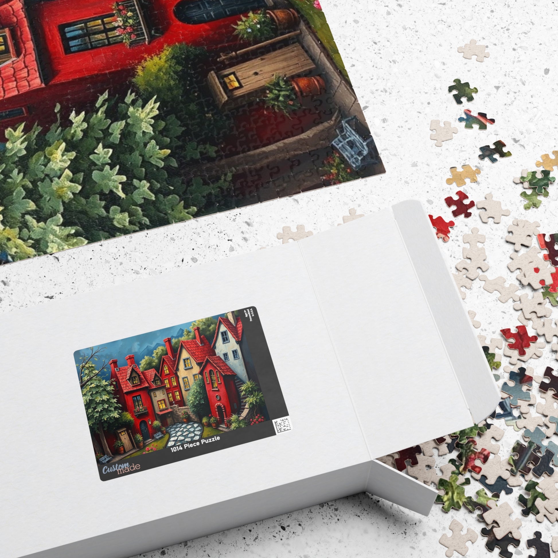 Adorable 3D Village Jigsaw Puzzle for Adults, 110, 252, 520, 1014-piece, Colorful and Cozy Town, Game for Puzzle Enthusiasts, Gift The Puzzle Chest