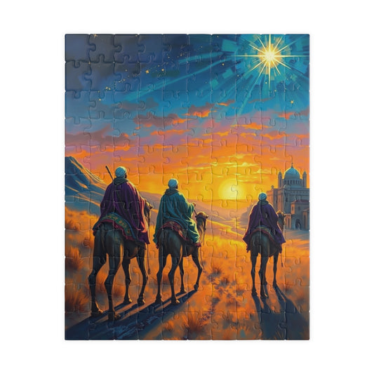 Three Wisemen Jigsaw Puzzle, Journey to Bethlehem Game for All Ages, Christmas Holiday Activity Gift Religious Home Entertainment Family Fun