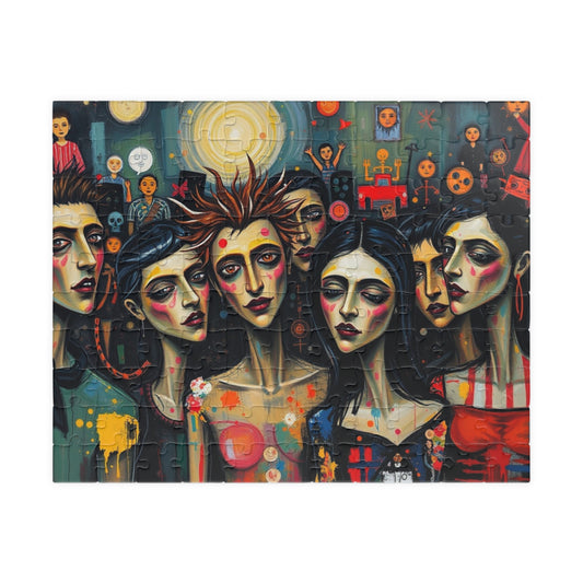 Artistic Gothic Jigsaw Puzzle - Party Scene, Game for Dark Art Lovers, Indoor Activity Solo Fun Entertaining Pastime, Best Puzzle Lover Gift 110 pcs (Horizontal) Puzzle The Puzzle Chest
