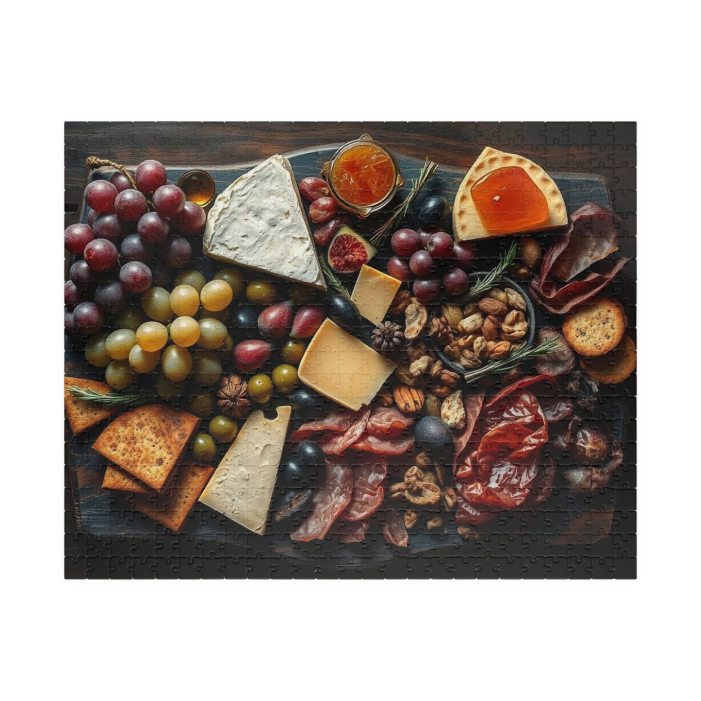 Artisanal Food Jigsaw Puzzle for Adults - 110, 252, 520, 1014-piece, Gourmet Cheeseboard Kitchen Decor, Puzzle Gift for Foodies 520 pcs (Horizontal) Puzzle The Puzzle Chest