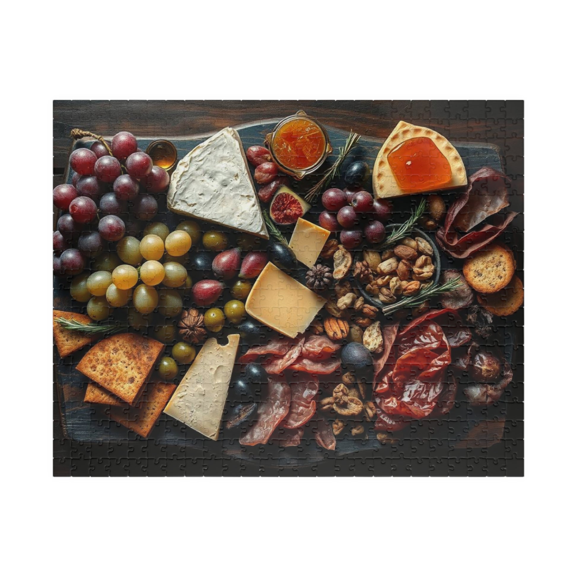 Artisanal Food Jigsaw Puzzle for Adults - 110, 252, 520, 1014-piece, Gourmet Cheeseboard Kitchen Decor, Puzzle Gift for Foodies 520 pcs (Horizontal) Puzzle The Puzzle Chest