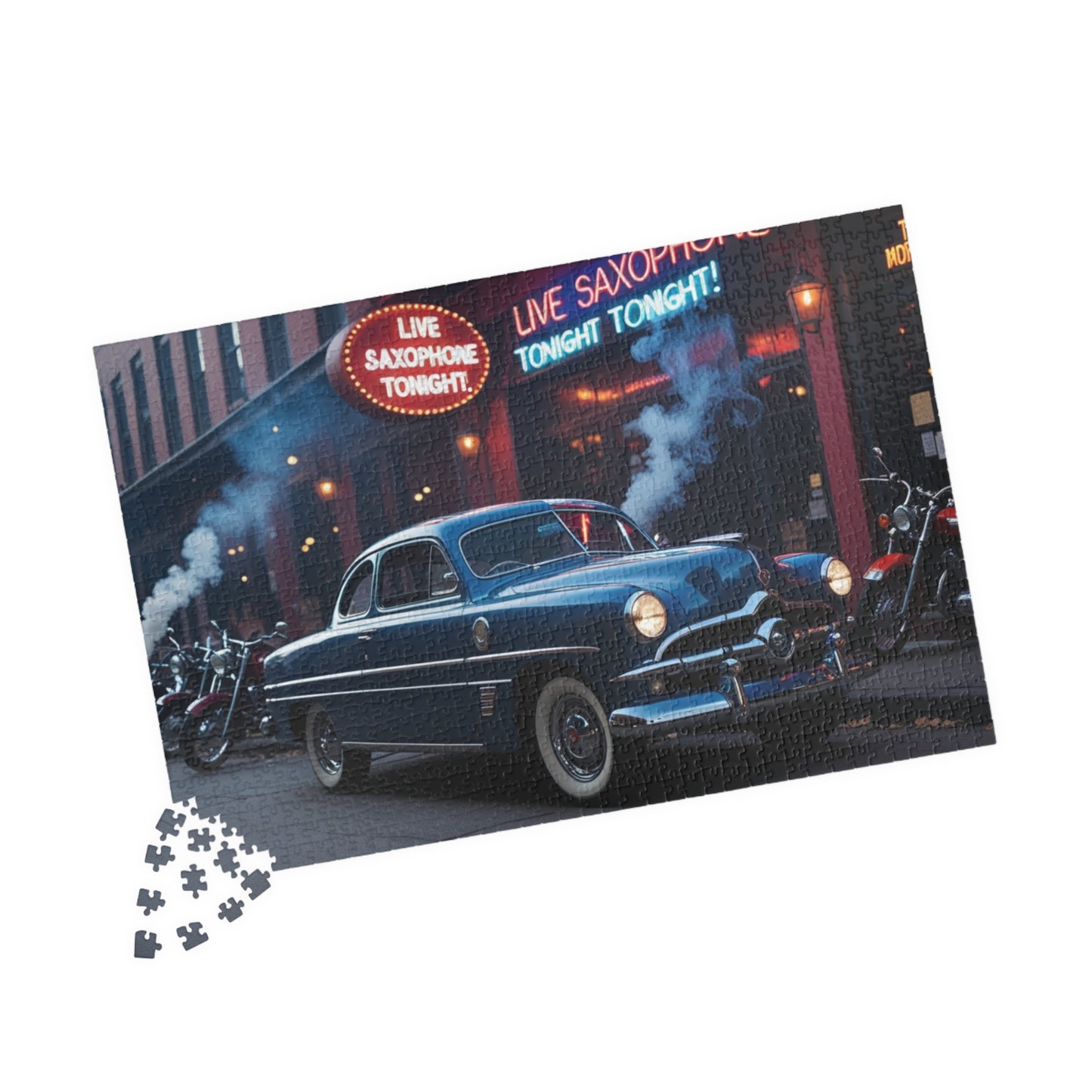 Vintage Car Puzzle - Classic 1949 Eight Coupe, Retro Auto Art, Nostalgic Vehicle Puzzle The Puzzle Chest
