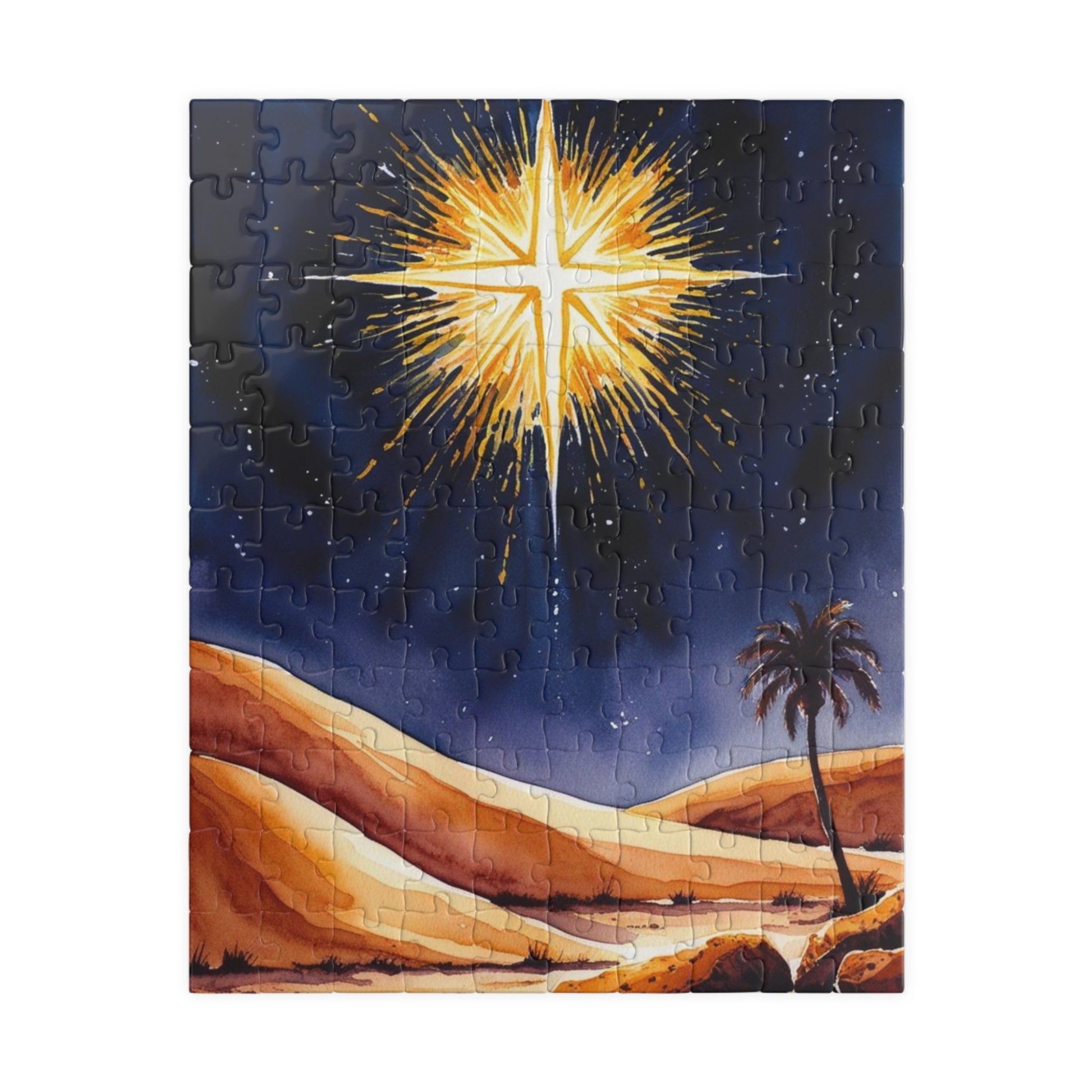 Star of David Jigsaw Puzzle, Religious Theme Faith-Based, 110, 252, 520, 1014 Piece - Holiday Gift, Jewish Holiday Celebration, Mindfulness 110 pcs (Vertical) Puzzle The Puzzle Chest