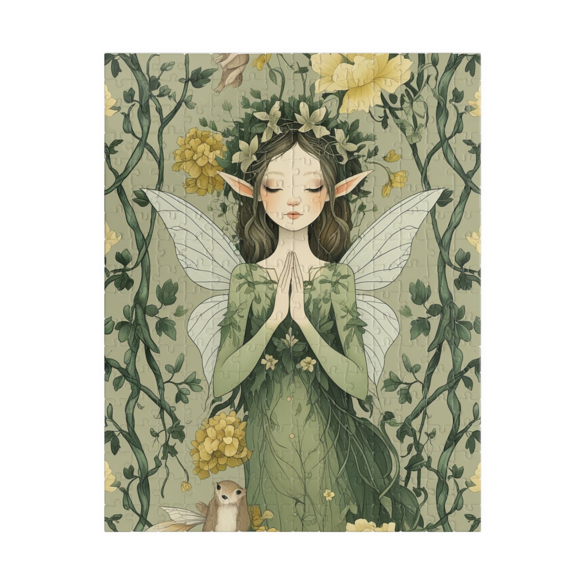 Delicate Fairy Vintage Jigsaw Puzzle Game with Cascading Flowers, Best for Gifting on Birthday, Puzzle Lover, Stress Relief Leisure Activity 252 pcs (Vertical) Puzzle The Puzzle Chest