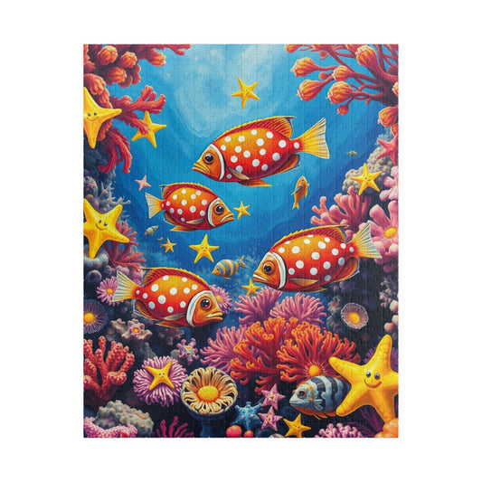 Ocean Puzzle with Tropical Fish, Colorful Underwater Jigsaw Puzzle for Adult, Fun Family Activity, Creative Birthday Holiday Gift for Friend 520 pcs (Vertical) The Puzzle Chest