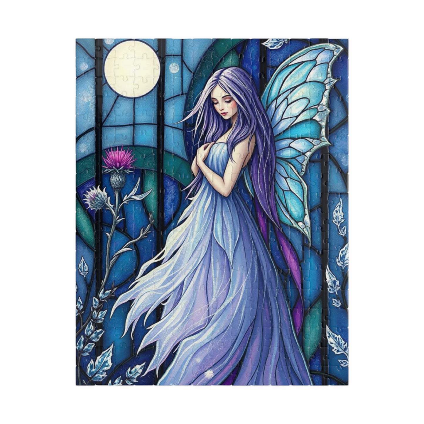Enchanting Fairy Puzzle - Stained Glass Style 110 to 1014-Piece Jigsaw, Fantasy Lover Gift for Friends and Puzzle Enthusiasts