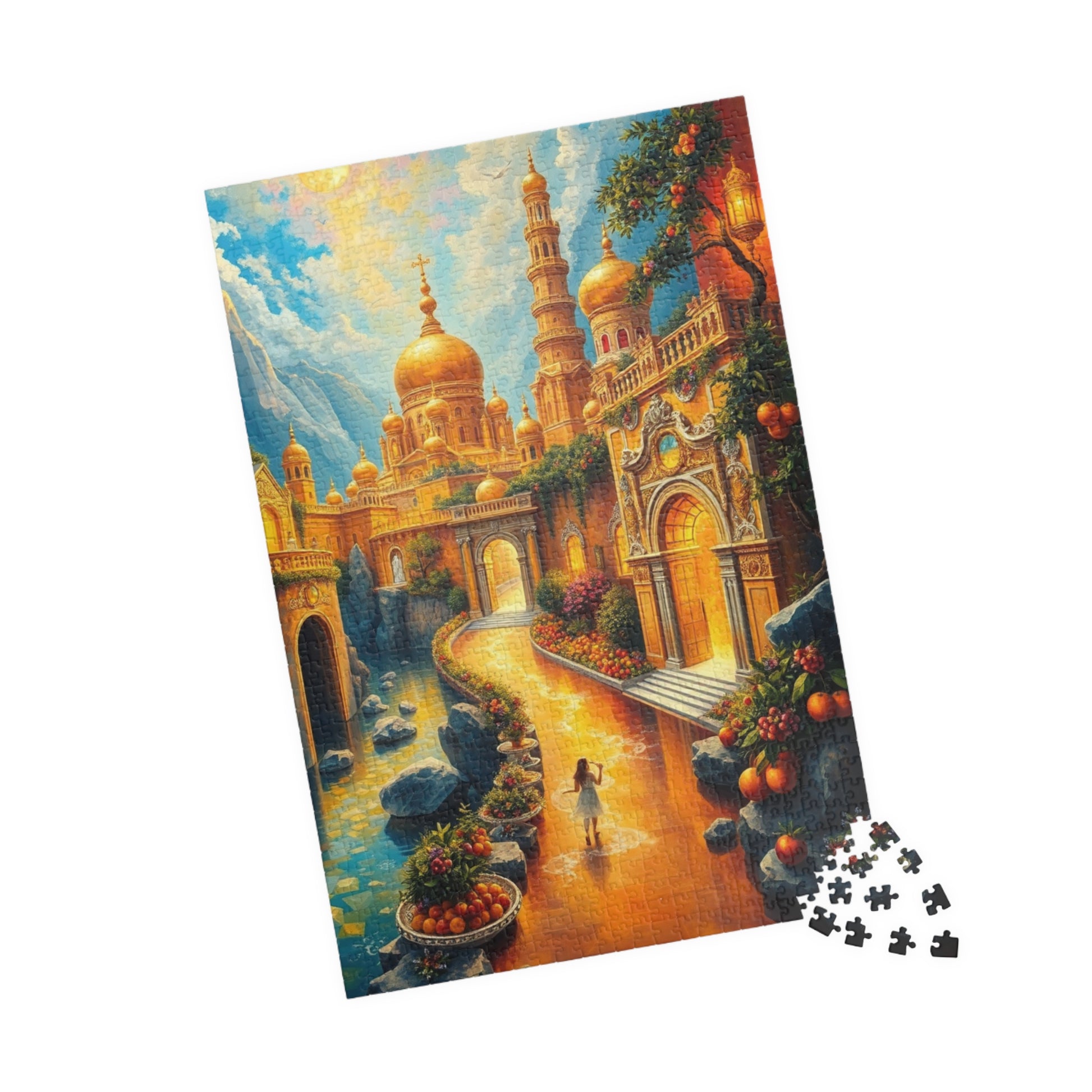New Jerusalem Jigsaw Puzzle, Shining City of Gold and Crystal, Faith-Based Tabletop Game, Religious Theme, Mindfulness Activity, Giftable Puzzle The Puzzle Chest