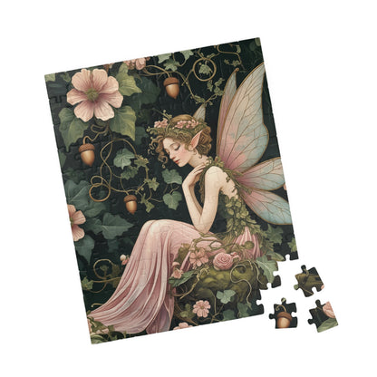 Whimsical Fairy Jigsaw Puzzle, Floral Flower Vintage Design, Mythical Creature Tabletop Family Activity Game, Fantasy Art Lover Gift, Hobby Puzzle The Puzzle Chest