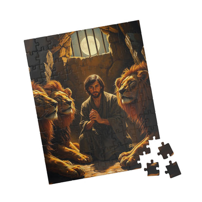 Religious Puzzle for Adults - Biblical Scene of Daniel in the Lions Den, Tranquil Gift for Puzzle Lovers, Mindfulness Hobby, Relaxation