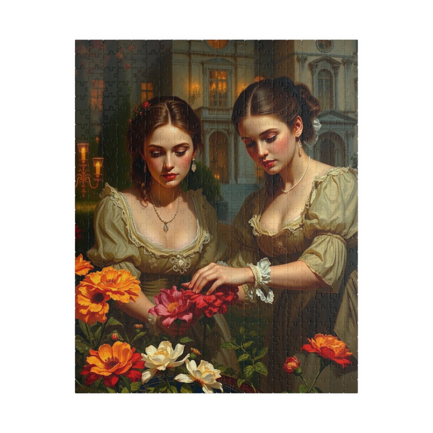 Jigsaw Puzzle, Victorian Women Garden Flowers, 110-1014 Piece - Fun Family Activity, Relaxing Hobby, Educational Game, Challenging Pastime, 520 pcs (Vertical) Puzzle The Puzzle Chest