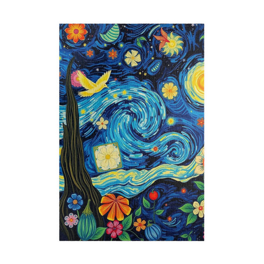 Vibrant Starry Night Jigsaw Puzzle, 110-1014 pieces, Perfect Gift for Art Lovers, Family or Solo Fun Home Decoration, Quiet Leisure Activity