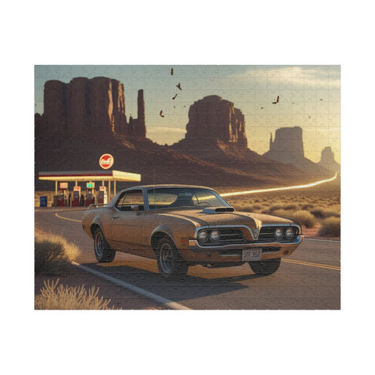 Classic Car Puzzle, 1969 Mercury Cougar Eliminator, Scenic Vintage Automobile Jigsaw, Gift for Car Lover, Family or Solo Fun 520 pcs (Horizontal) Puzzle The Puzzle Chest