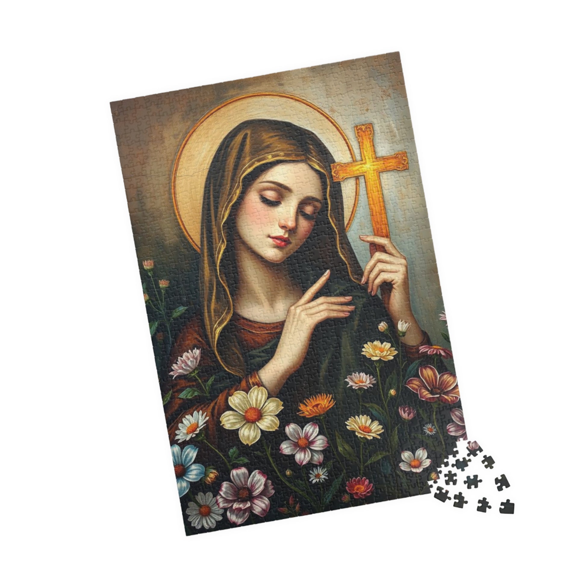 Artistic Religious Puzzle - Saint Therese 110/252/520/1014 Piece, Ideal for Family Game Night, Gifts, and Home Decor, Meditation, Art Lovers Puzzle The Puzzle Chest