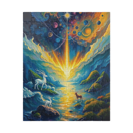 Celestial Creation Puzzle, Christian Symbolism, The Birth of a World Cosmic Landscape Jigsaw Game, Faith-Based Religious Puzzle Lover Gift