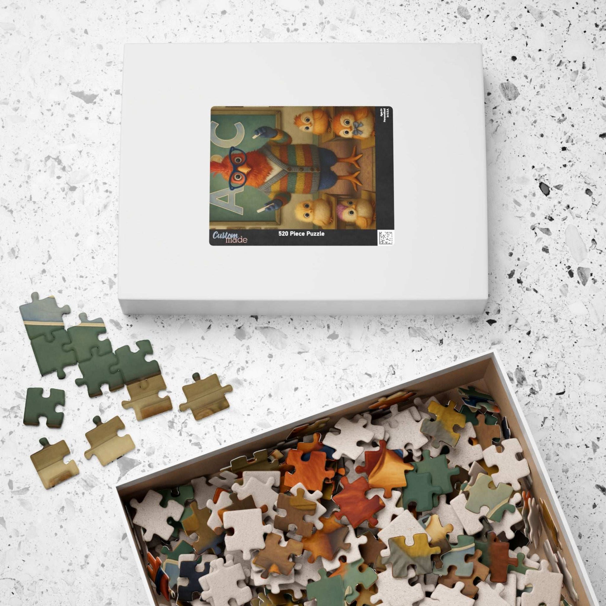 Chicken Teacher Jigsaw Puzzle Gift for Fun Family Indoor Activity, Holidays or Birthdays, Bird Lover, Brain Teaser Puzzle The Puzzle Chest
