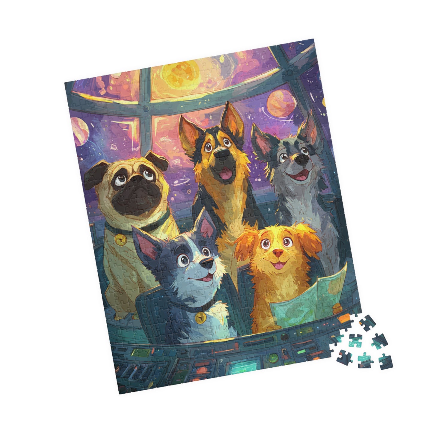 Cosmic Canine Puzzle for Dog Lovers - Space Adventure Animal Jigsaw Puzzle for Adults, Teens and Seniors 520 pcs (Vertical) Puzzle The Puzzle Chest