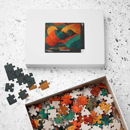 Black Art Jigsaw Puzzle - Afrocentric Mother and Child Sculpture-Inspired Embrace for Thoughtful Holiday or Birthday Gift Puzzle The Puzzle Chest