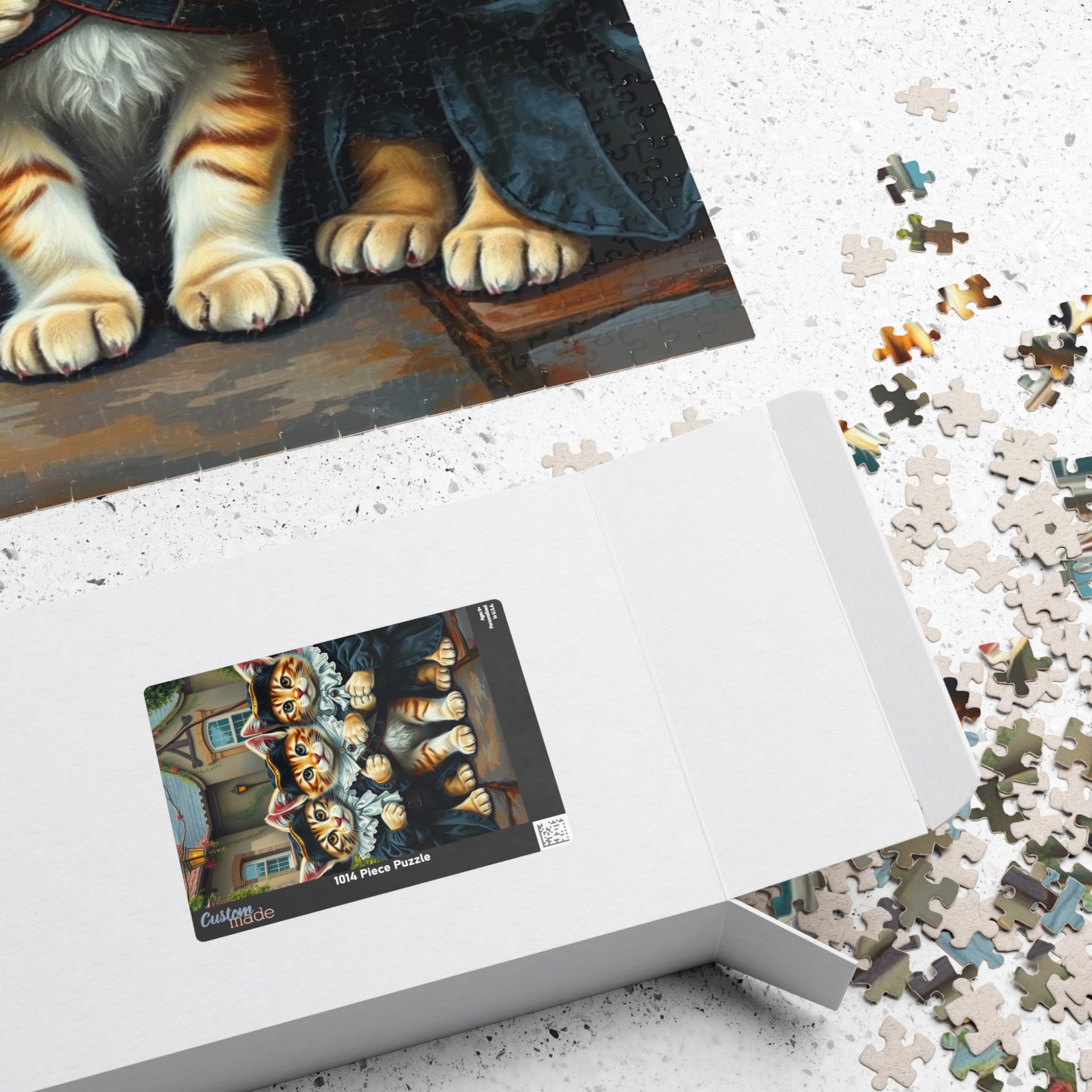 Charming Cat-themed Puzzle, Animal Jigsaw Game, Fun Family Activity, Best Cat Lover Gift Puzzle The Puzzle Chest